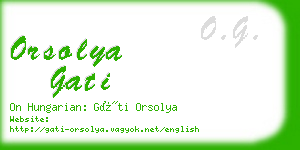 orsolya gati business card